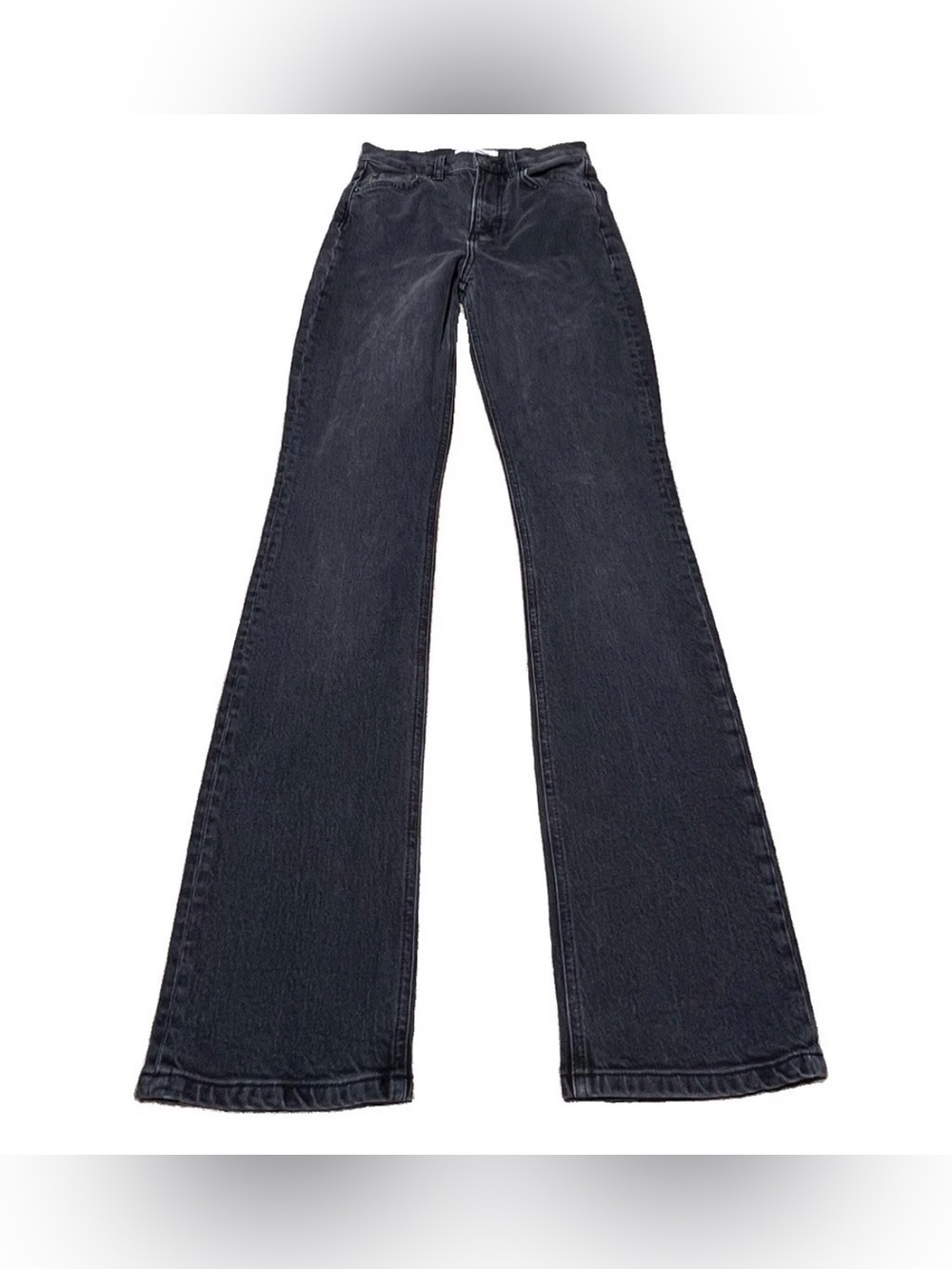 Reformation Erie High Rise Straight Stretch Faded Black Organic Jeans Womens 24